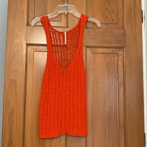 Red sweater tank top